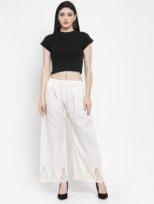 laced hem straight palazzo - 16971312 - Standard Image - 4