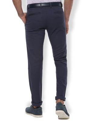 navy blue textured chinos - 16971429 - Standard Image - 2