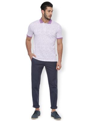 navy blue textured chinos - 16971429 - Standard Image - 3