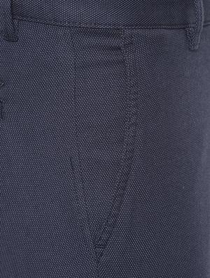 navy blue textured chinos - 16971429 - Standard Image - 4