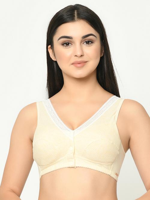 beige cotton maternitynursing bra - 16971698 - Standard Image - 1