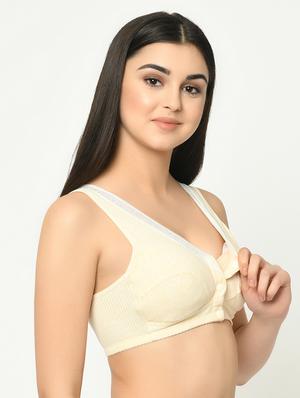 beige cotton maternitynursing bra - 16971698 - Standard Image - 2