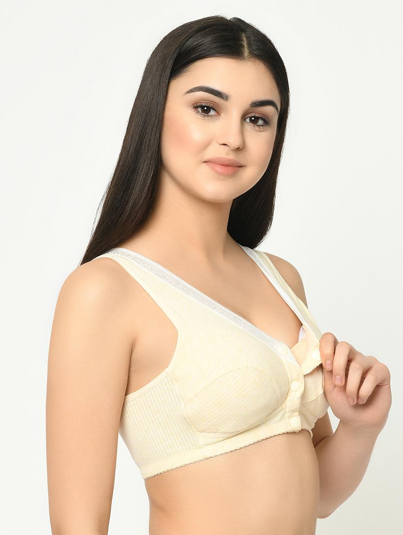beige cotton maternitynursing bra - 16971698 - Zoom Image - 2