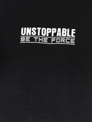 black typographic chest print t-shirt - 16972036 - Standard Image - 5