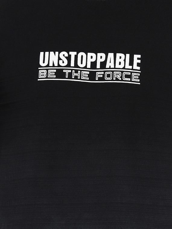 black typographic chest print t-shirt - 16972036 - Zoom Image - 5