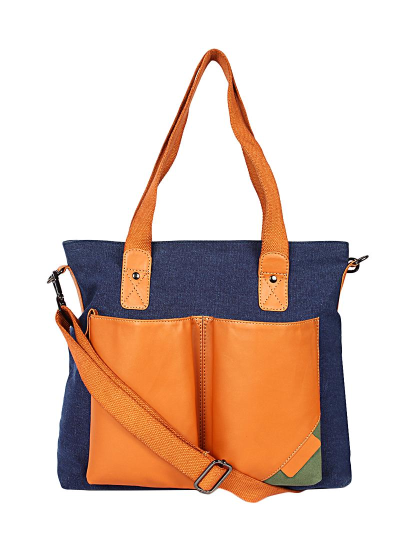 multi colored canvas regular handbag - 16972095 - Zoom Image - 1