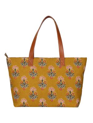 brown canvas regular handbag - 16972147 - Standard Image - 2