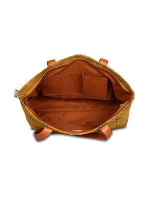 brown canvas regular handbag - 16972147 - Standard Image - 3