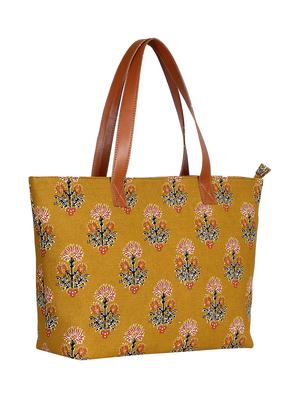 brown canvas regular handbag - 16972147 - Standard Image - 4