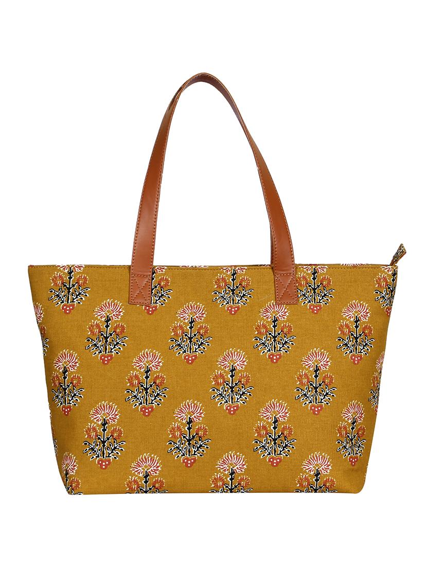 brown canvas regular handbag - 16972147 - Zoom Image - 1