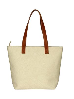 white canvas regular handbag - 16972150 - Standard Image - 2