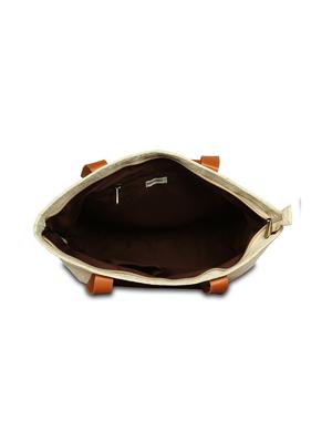 white canvas regular handbag - 16972150 - Standard Image - 3