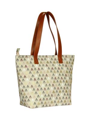 beige canvas regular handbag - 16972151 - Standard Image - 4