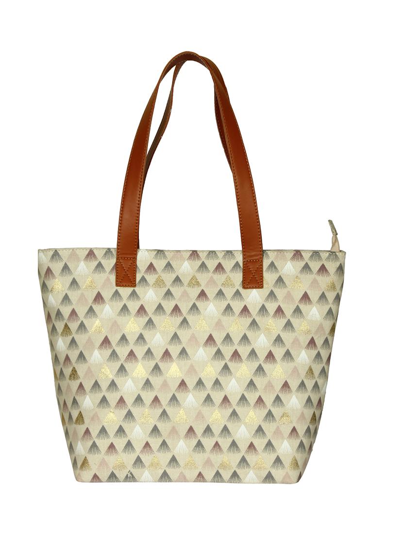 beige canvas regular handbag - 16972151 - Zoom Image - 1