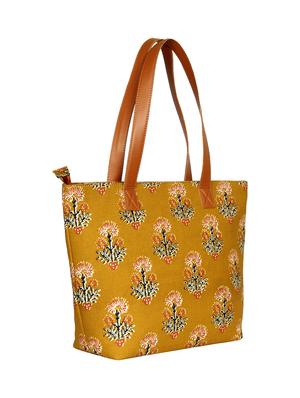 brown canvas regular handbag - 16972161 - Standard Image - 4