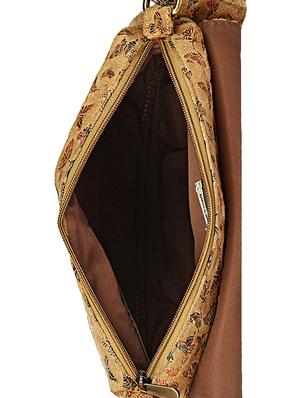 brown leatherette (pu) regular sling bag - 16972228 - Standard Image - 3