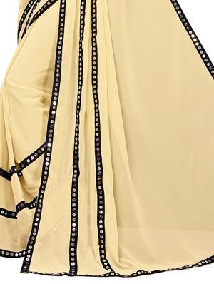 contrast solid saree with blouse - 16972649 - Standard Image - 4