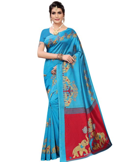 conversational banarasi saree with blouse - 16972936 - Very Small Image - 1