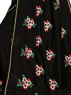 self design embroidered saree with blouse - 16973041 - Standard Image - 3