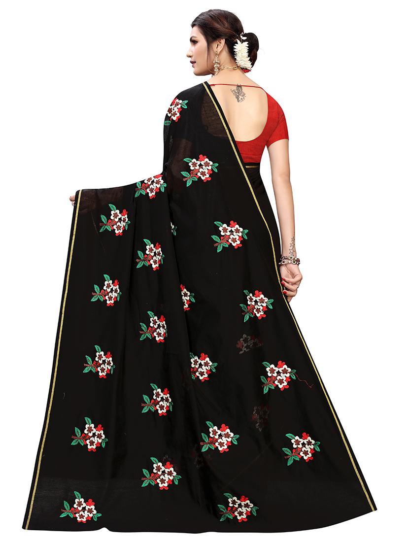 self design embroidered saree with blouse - 16973041 - Zoom Image - 2