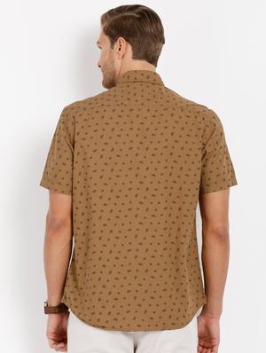 brown printed casual shirt - 16973161 - Standard Image - 3