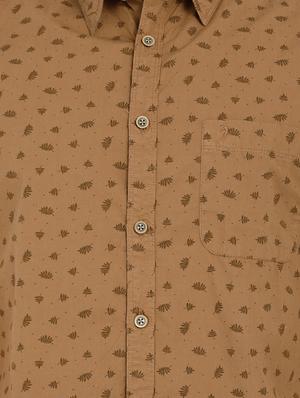 brown printed casual shirt - 16973161 - Standard Image - 5