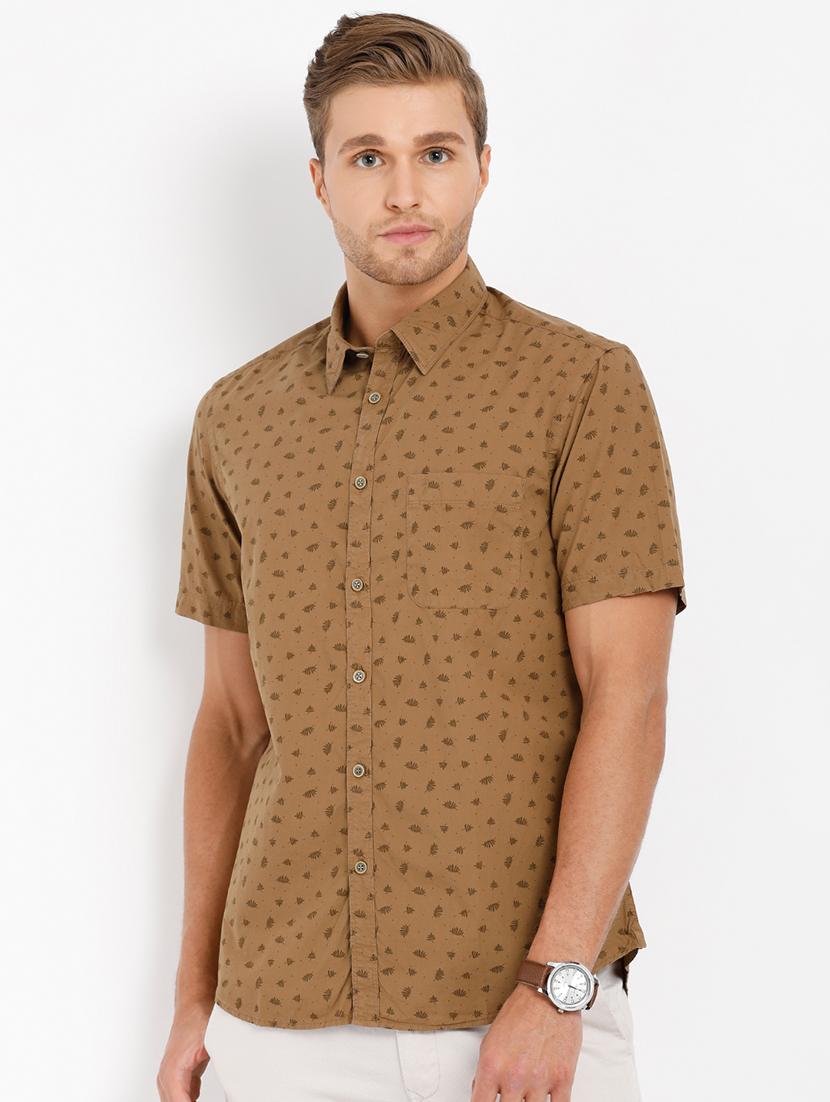 brown printed casual shirt - 16973161 - Zoom Image - 1