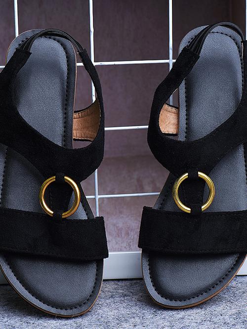 black back strap sandals - 16973238 - Very Small Image - 1