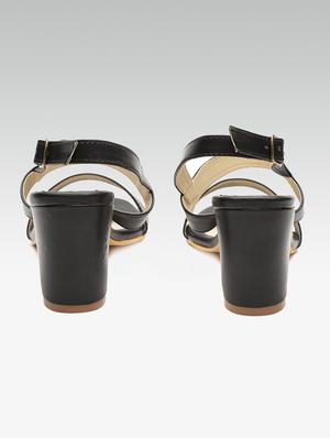 black back strap sandals - 16973251 - Standard Image - 3