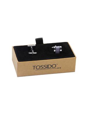 purple metal cufflinks - 16973333 - Standard Image - 4