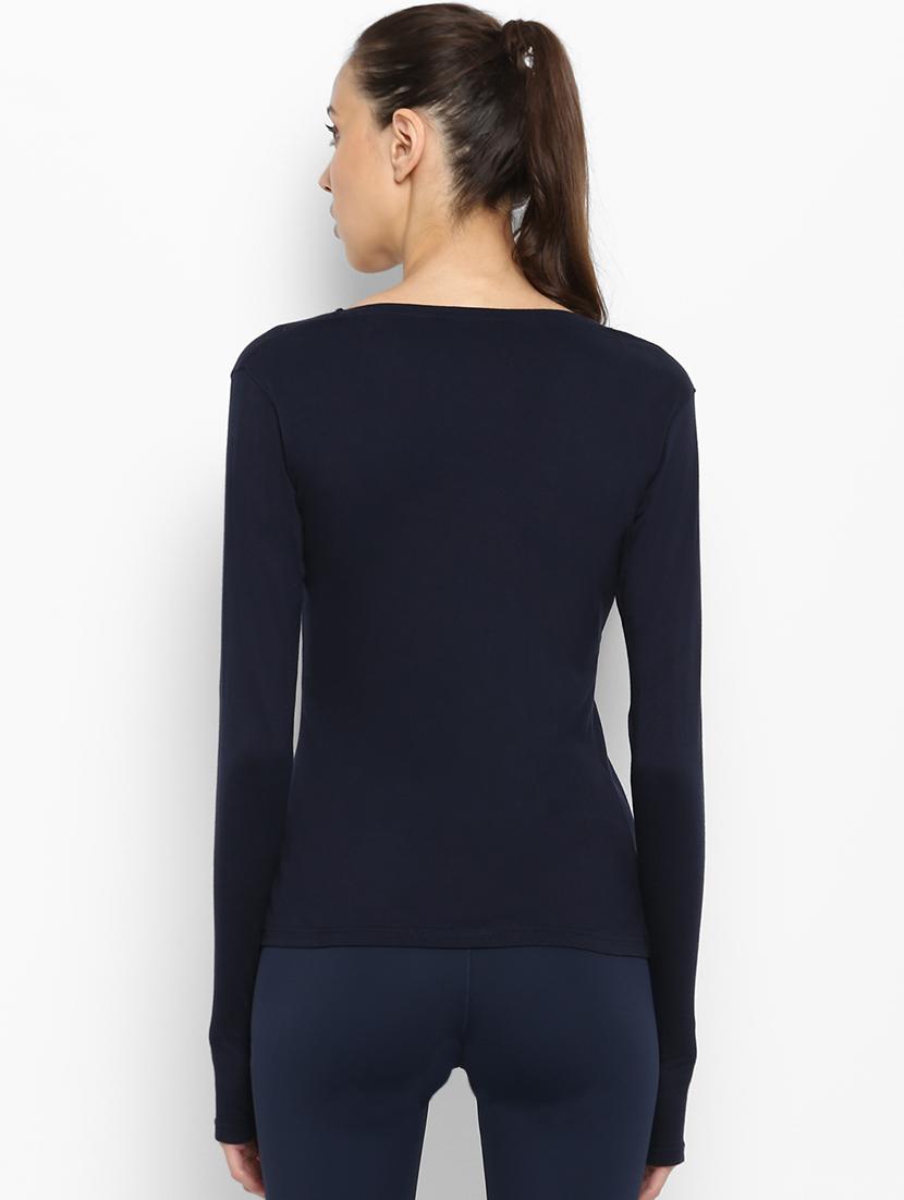 thumb hole sleeved boat neck tee - 16973417 - Zoom Image - 3