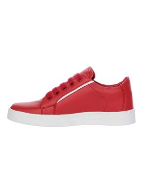 red synthetic laceup sneakers - 16973766 - Standard Image - 2