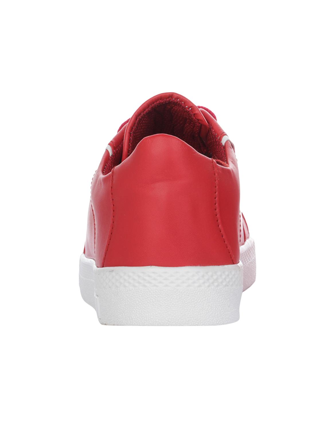 red synthetic laceup sneakers - 16973766 - Zoom Image - 3