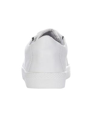 white synthetic laceup sneakers - 16973768 - Standard Image - 3