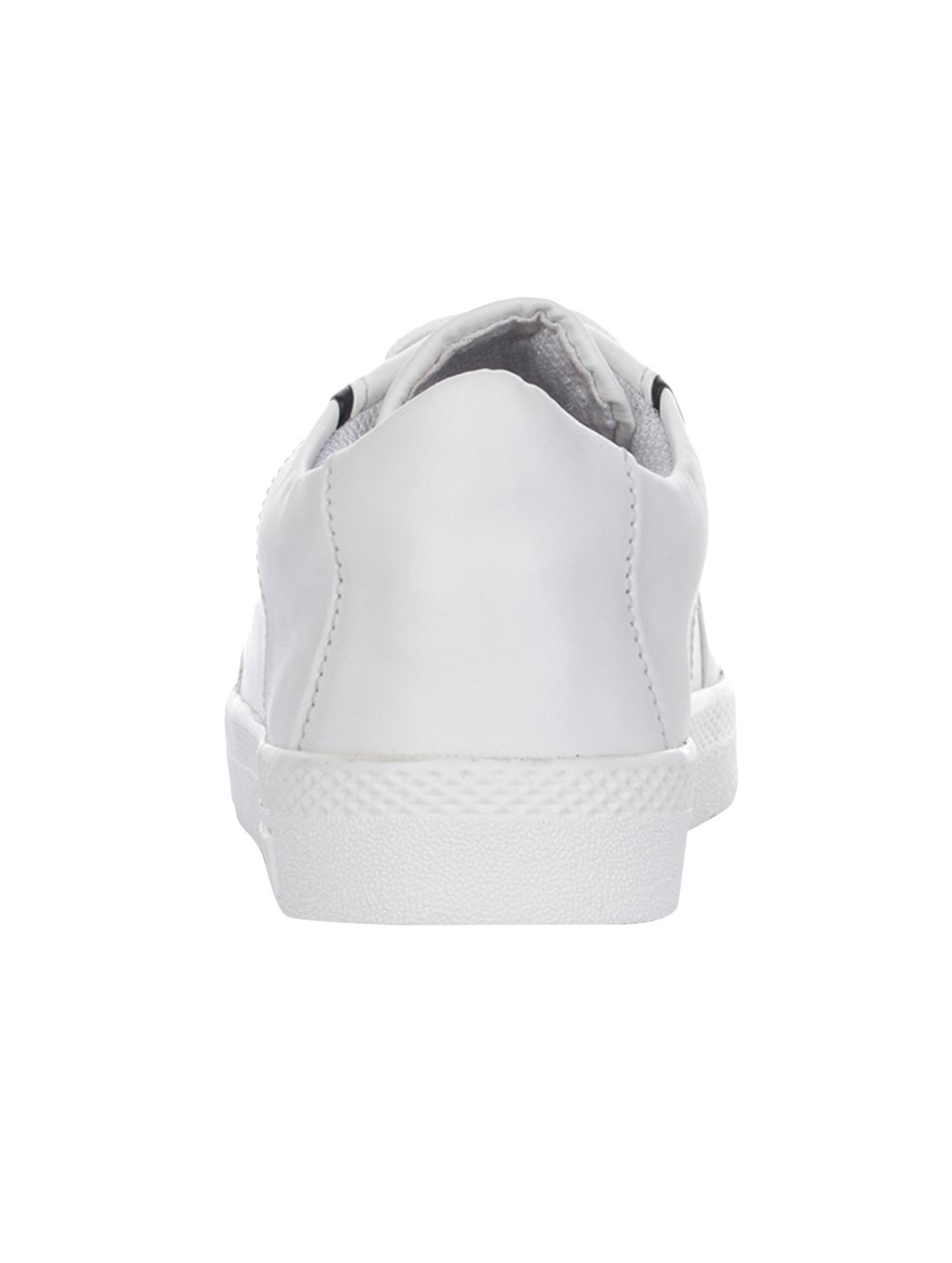white synthetic laceup sneakers - 16973768 - Zoom Image - 3