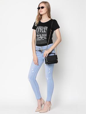mid rise distressed jeans - 16973909 - Standard Image - 4