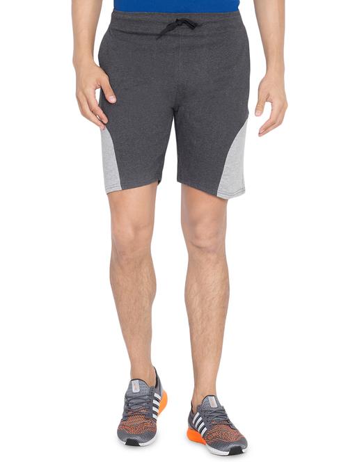 grey color block short - 16974046 - Standard Image - 1