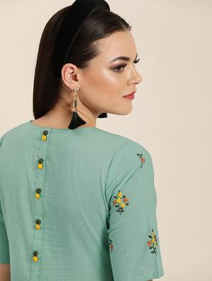 embroidered a-line dress - 16974935 - Standard Image - 5
