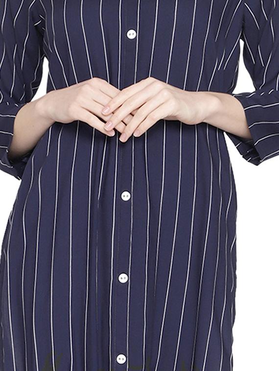 striped straight kurta - 16975111 - Zoom Image - 4