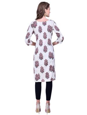printed straight kurta - 16975117 - Standard Image - 3