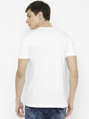 white chest print t-shirt - 16975139 - Standard Image - 3