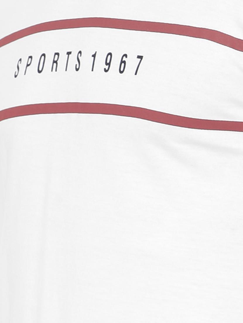 white chest print t-shirt - 16975139 - Zoom Image - 4