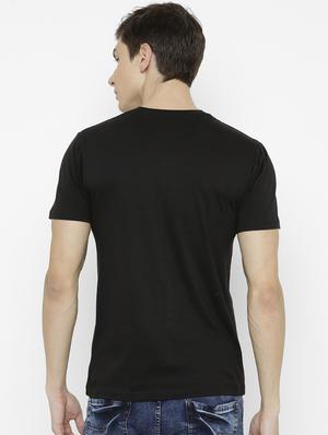 black typographic chest print t-shirt - 16975141 - Standard Image - 3