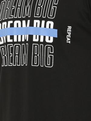 black typographic chest print t-shirt - 16975141 - Standard Image - 4