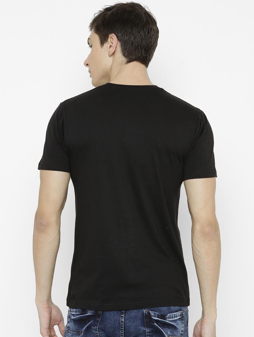 black typographic chest print t-shirt - 16975141 - Zoom Image - 3
