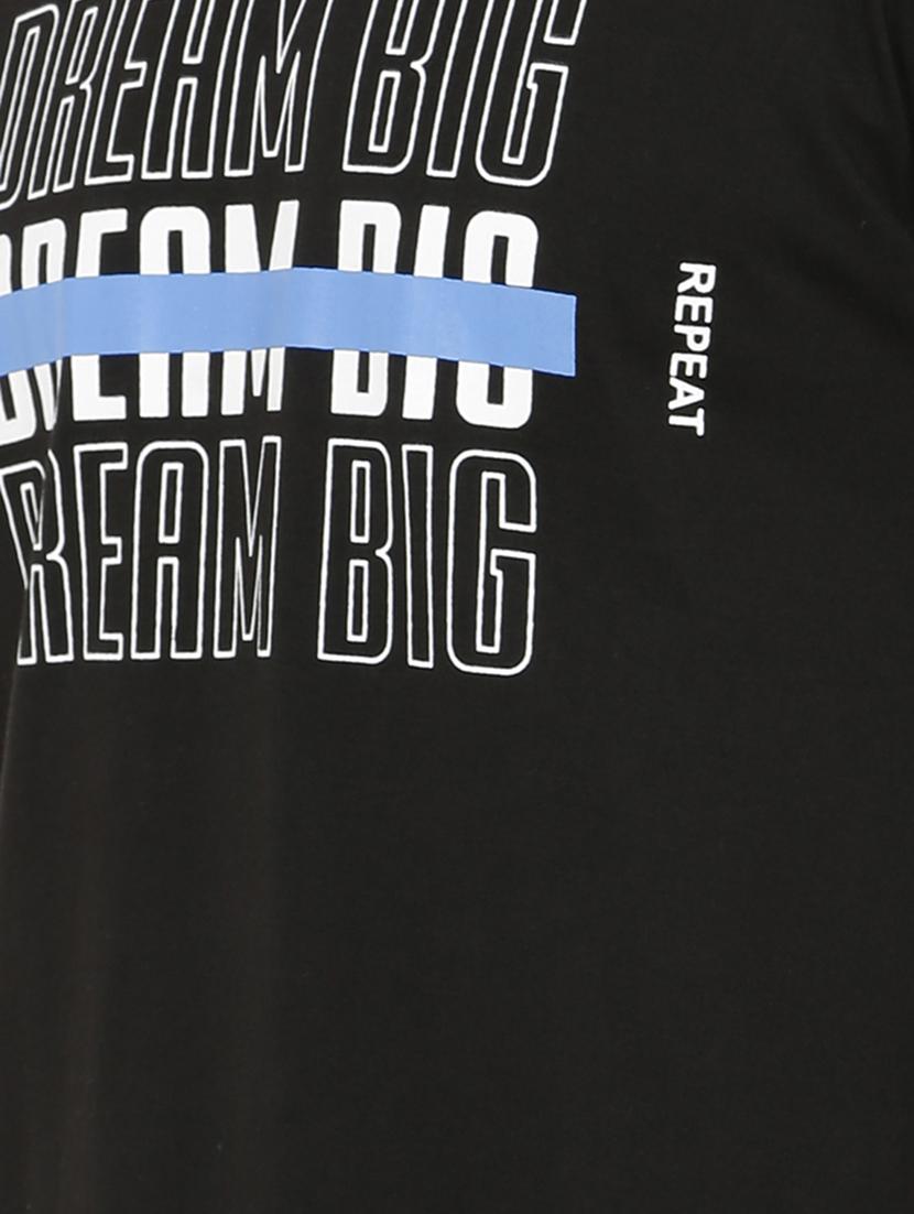 black typographic chest print t-shirt - 16975141 - Zoom Image - 4