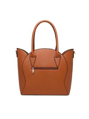 brown leatherette (pu) regular handbag - 16975213 - Standard Image - 2