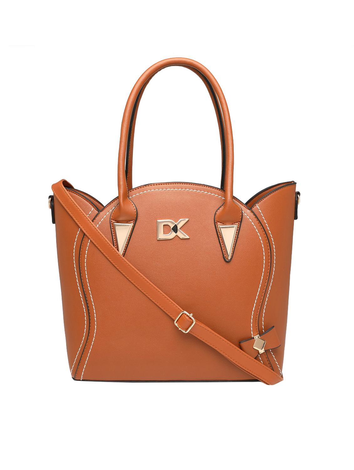 brown leatherette (pu) regular handbag - 16975213 - Zoom Image - 1