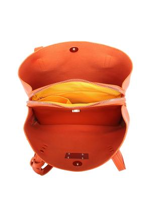 orange leatherette (pu) regular handbag - 16975249 - Standard Image - 3