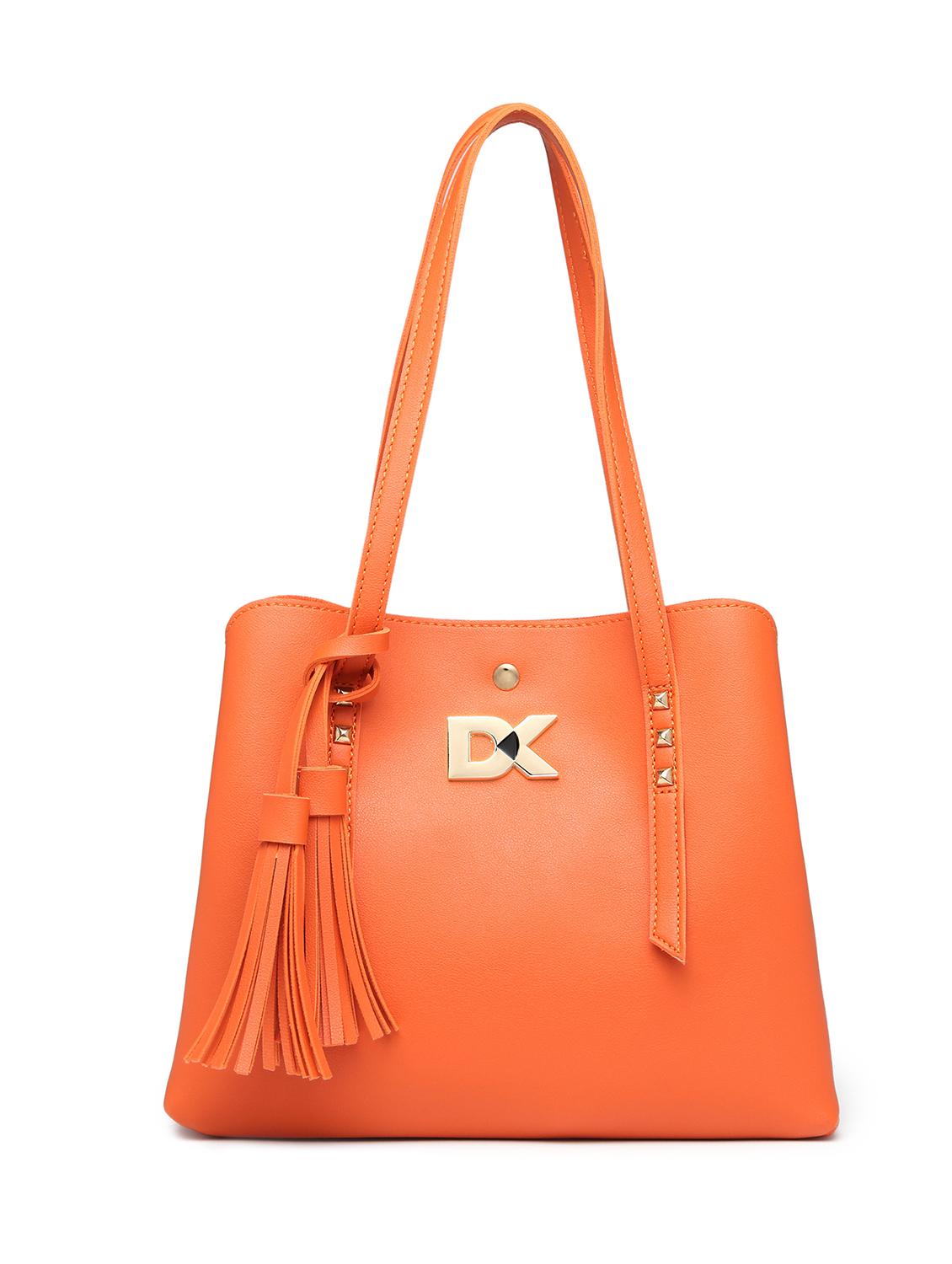 orange leatherette (pu) regular handbag - 16975249 - Zoom Image - 1